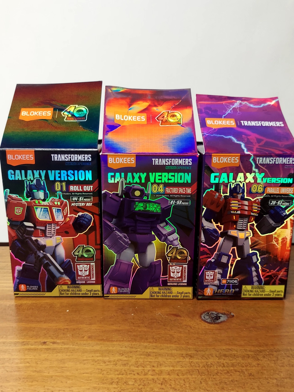 Blokees Transformers Galaxy Version Model Kits, 3 Mystery Boxes from 01, 04, 06
